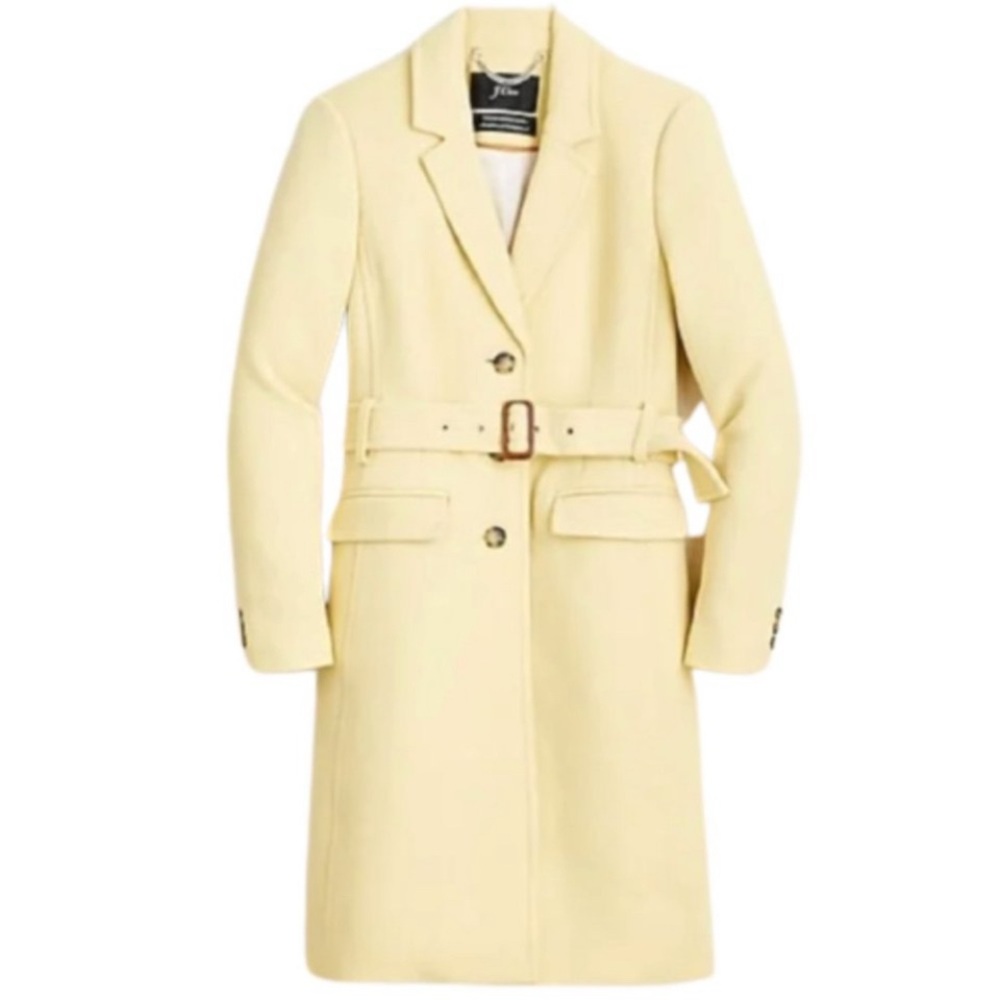 NWT JCREW Lady Day Afternoon Coat Womens Size 4 Yellow Italian Cloth Wool BC934
